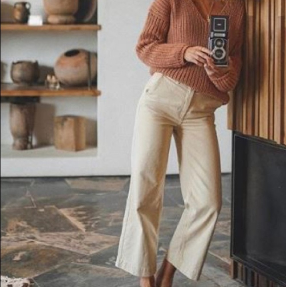 Joe Fresh Knit Cream and Navy Boatneck 3/4 Slv - Picture 6 of 6